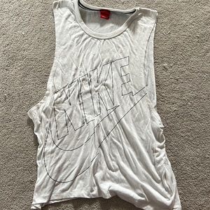 White Nike muscle tank